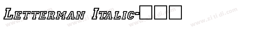 Letterman Italic字体转换